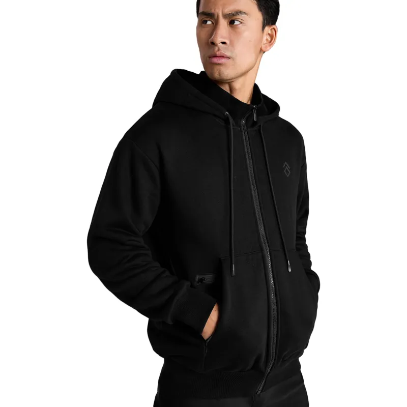 Aztec Diamond Core Boys Full Zip Hoodie - Black-4