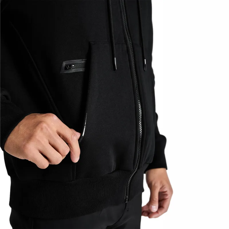 Aztec Diamond Core Boys Full Zip Hoodie - Black-2