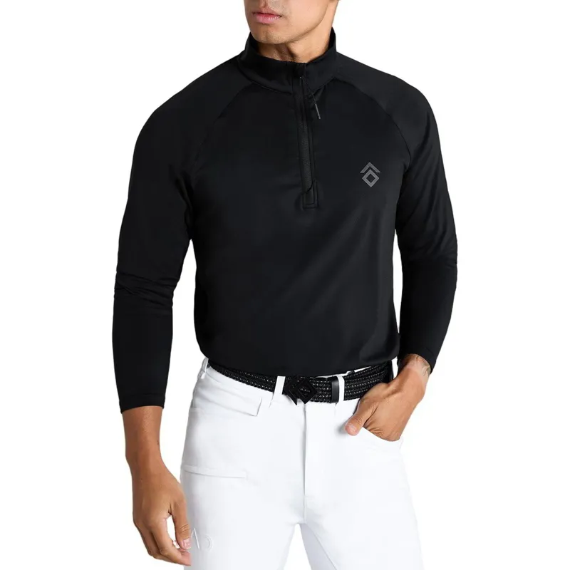 Aztec Diamond Core Junior Boys 1/4 Zip Base Layer - Black-1
