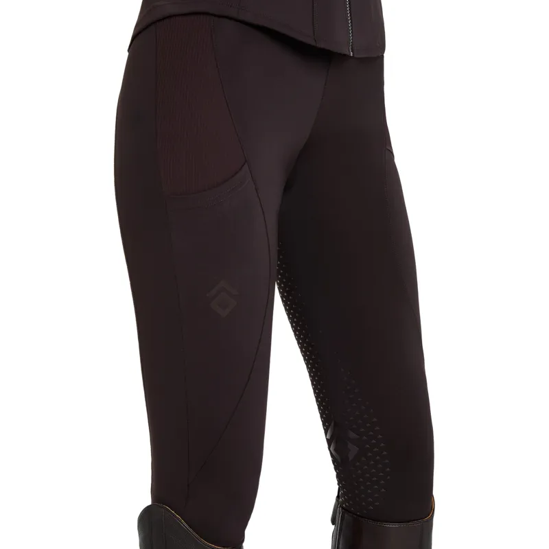 Aztec Diamond Core Full Grip Women's Riding Leggings - Espresso Pre-Order-4