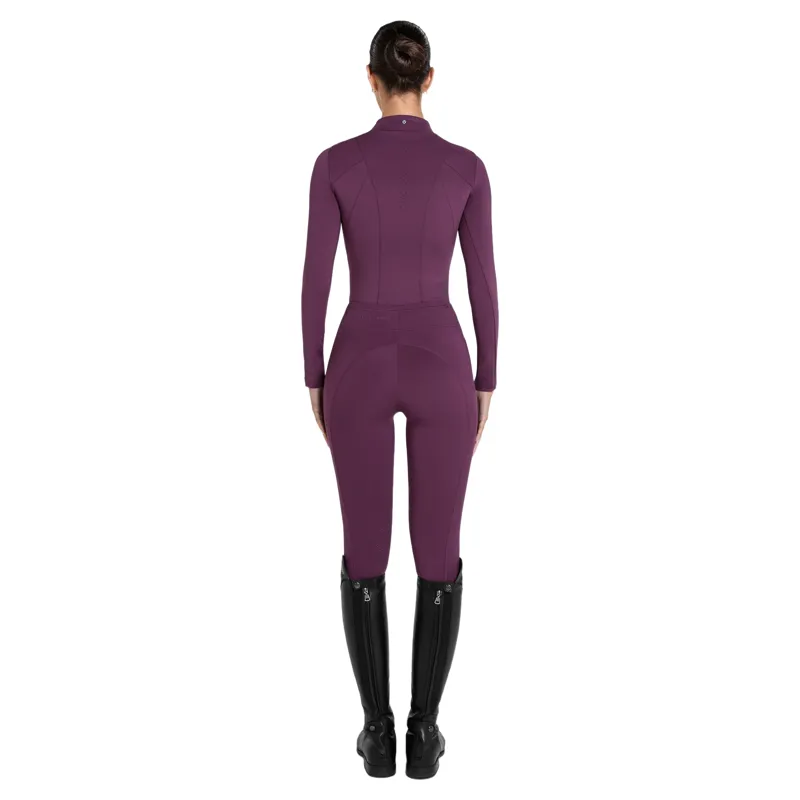 Aztec Diamond Core Full Grip Womens Riding Leggings - Plum Pre-Order-4
