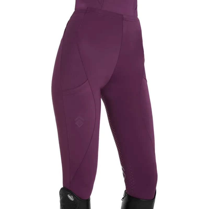Aztec Diamond Core Full Grip Womens Riding Leggings - Plum Pre-Order-2