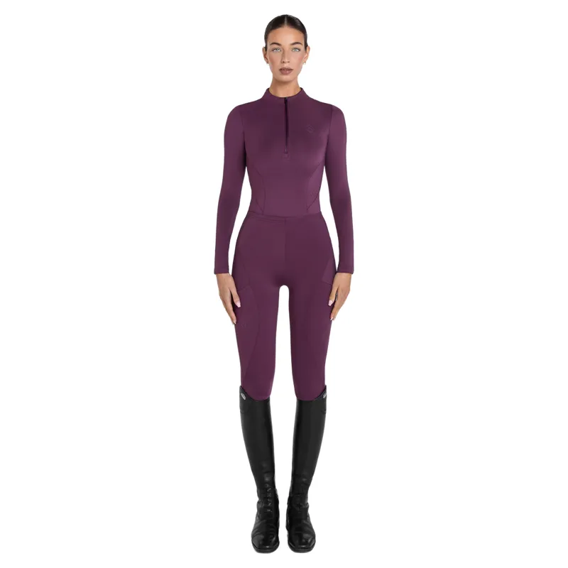 Aztec Diamond Core Long Sleeve Women's Base Layer - Plum Pre-Order-7