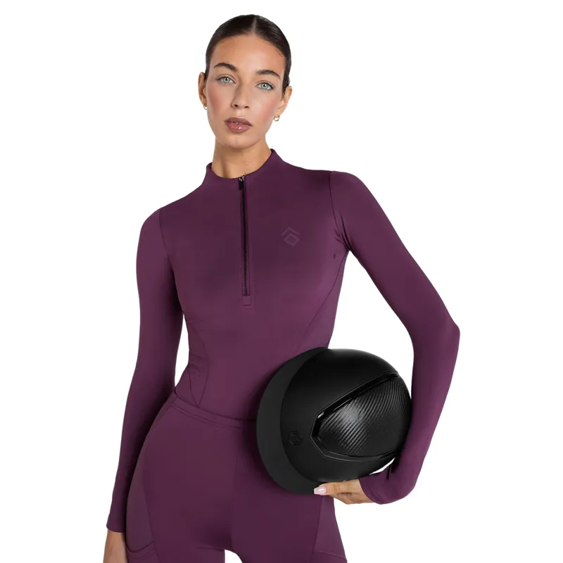 Aztec Diamond Core Long Sleeve Women's Base Layer - Plum Pre-Order-12