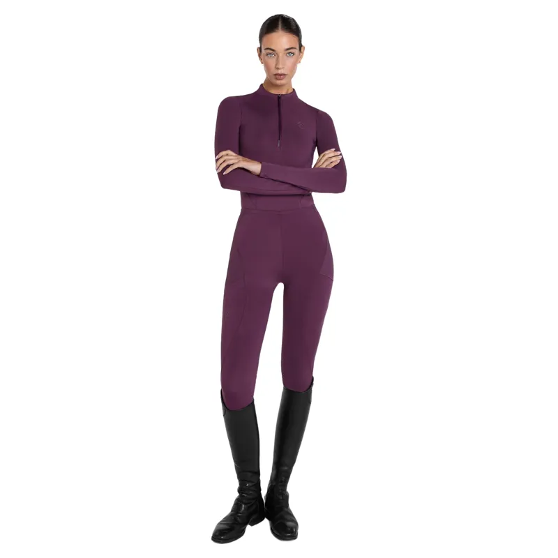 Aztec Diamond Core Long Sleeve Women's Base Layer - Plum Pre-Order-3