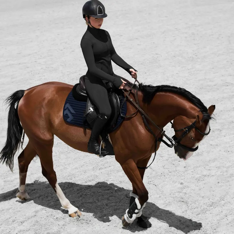 Aztec Diamond Core Saddle Pad - Navy-2