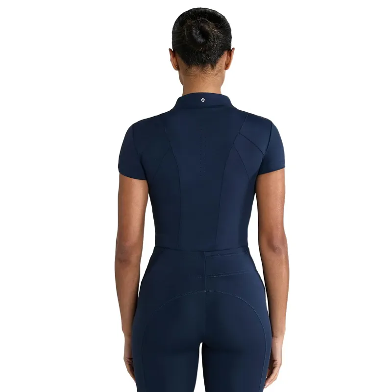 Aztec Diamond Core Short Sleeve Ladies Base Layer - Navy-3