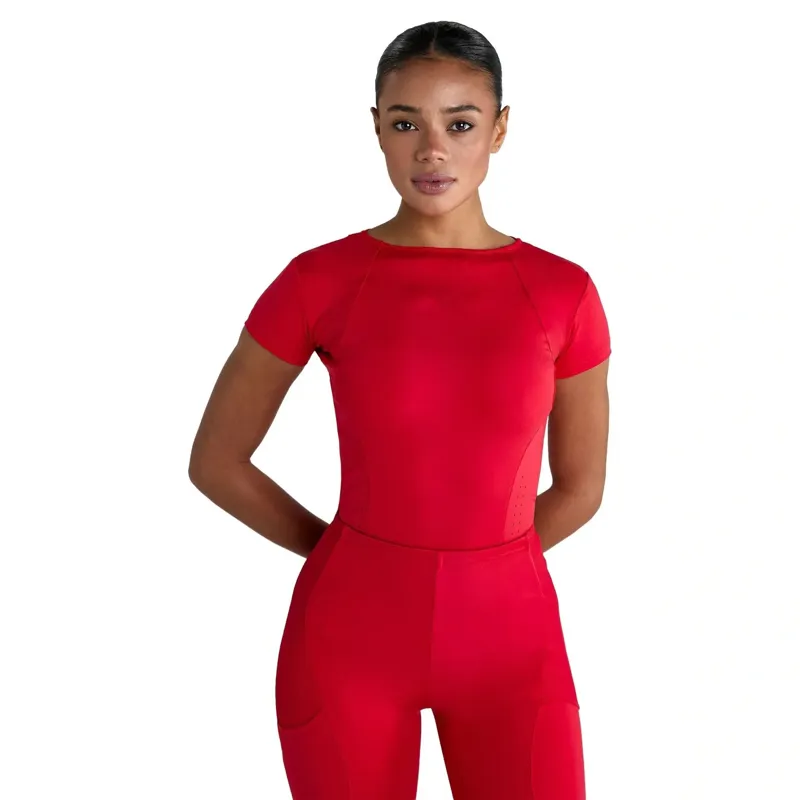 Aztec Diamond Core Women's Tech Short Sleeve Tee - Crimson