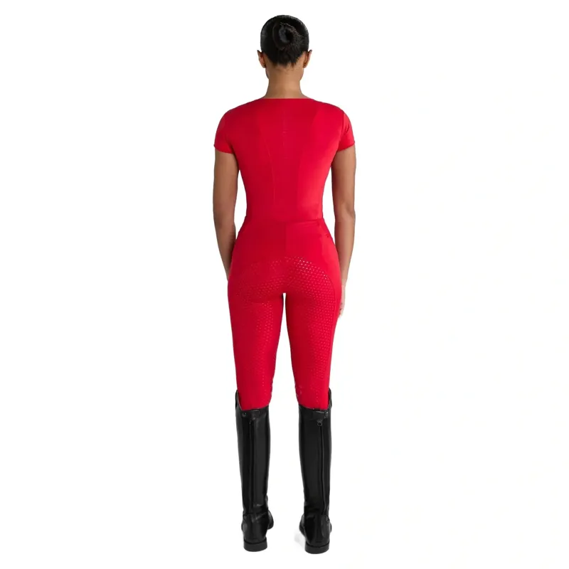 Aztec Diamond Core Women's Tech Short Sleeve Tee - Crimson-3