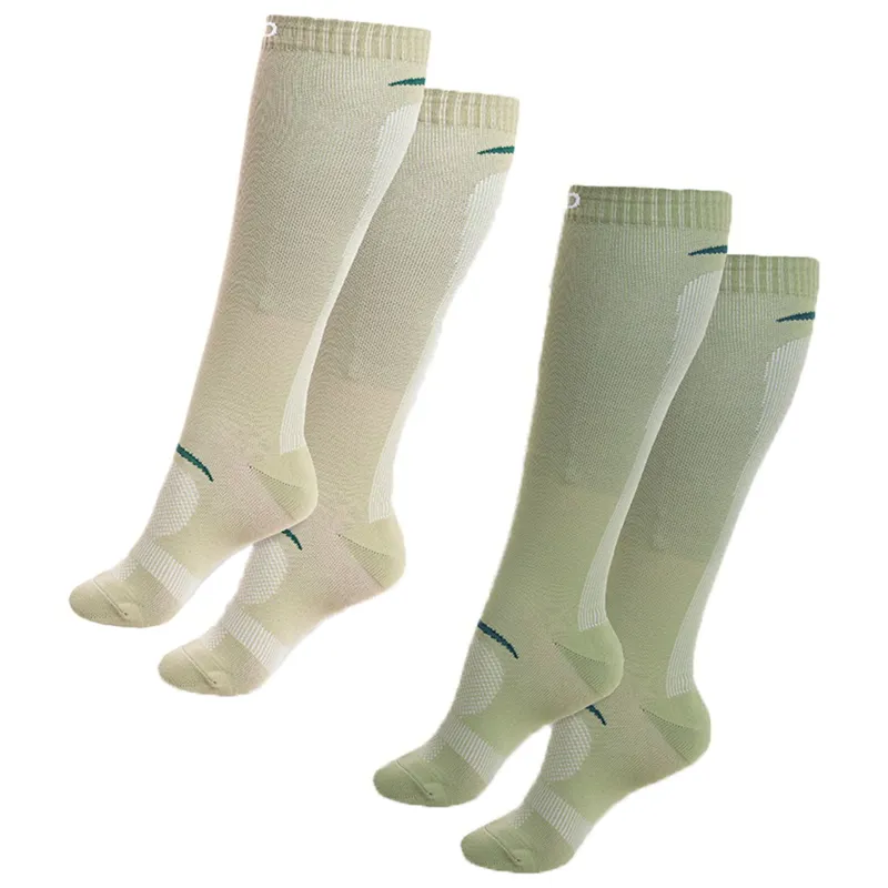 Aztec Diamond Define Womens Tall Riding Socks 2 Pack - Sage/Truffle