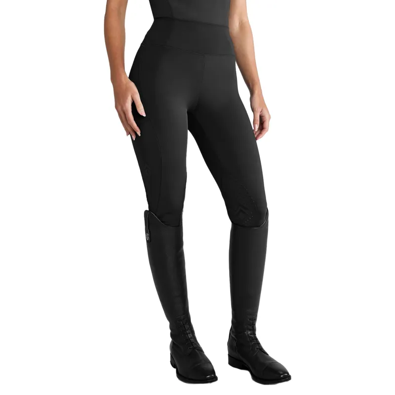 Aztec Diamond Essential Women's Knee Grip Leggings - Black-4