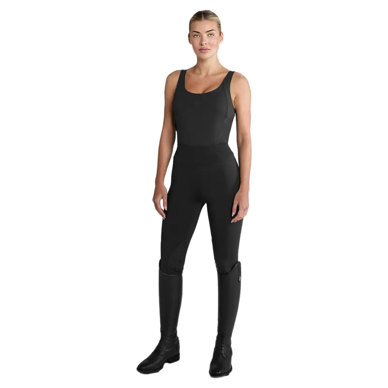 Aztec Diamond Essential Women's Knee Grip Leggings - Black-5