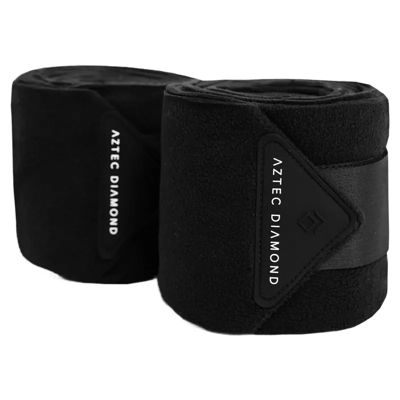 Aztec Diamond Fleece Polo Wraps - Black