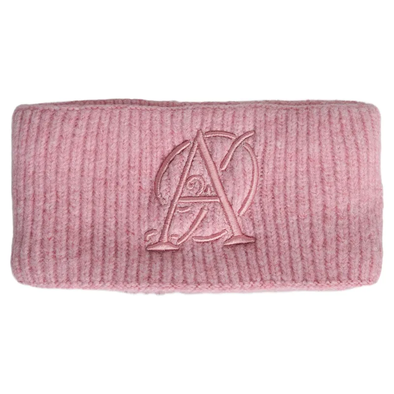 Aztec Diamond Embroidered Fleece Headband - Pink-1