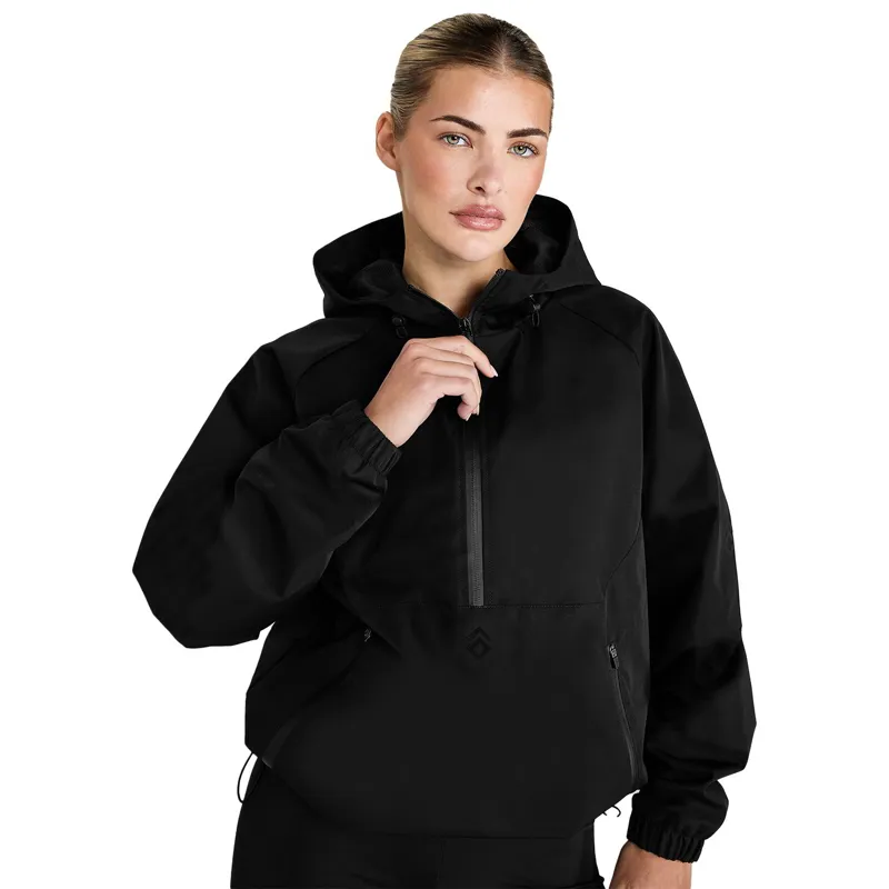 Aztec Diamond Weather Ready Womens Half Zip Pull On Jacket - Black