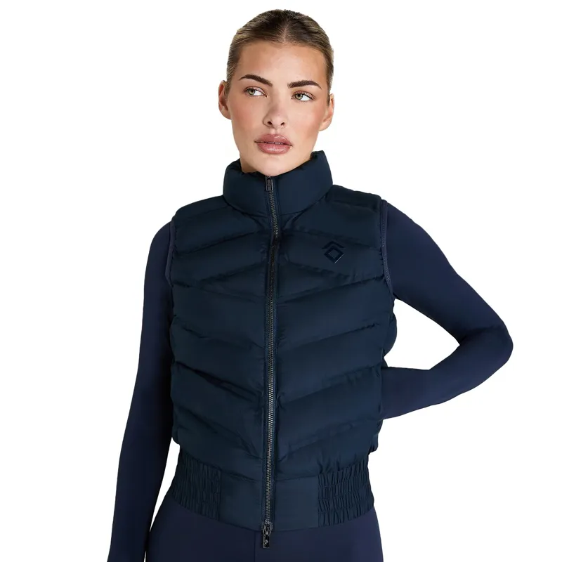 Aztec Diamond Lightweight Ladies Vest - Navy