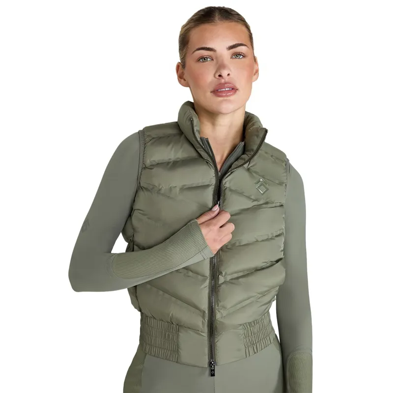 Aztec Diamond Lightweight Ladies Vest - Sage