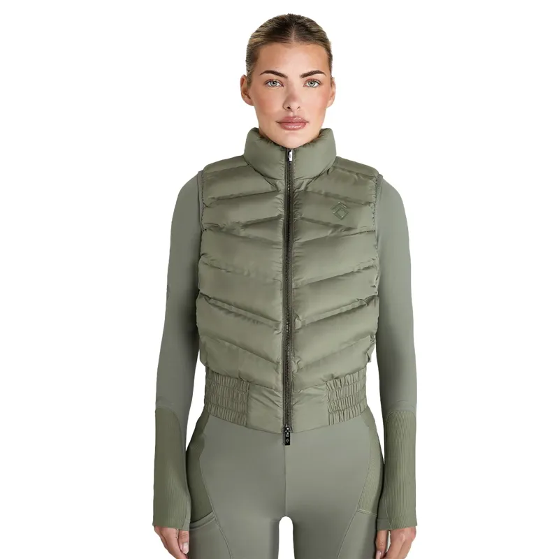 Aztec Diamond Lightweight Ladies Vest - Sage-3