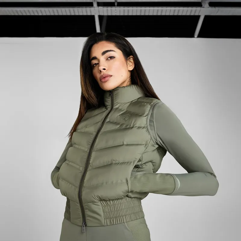 Aztec Diamond Lightweight Ladies Vest - Sage-5