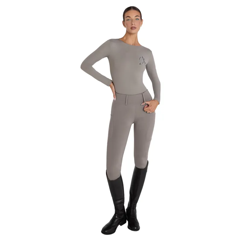 Aztec Diamond Sporting Goods Women's Knee Grip Riding Tights - Stone Pre-Order-2