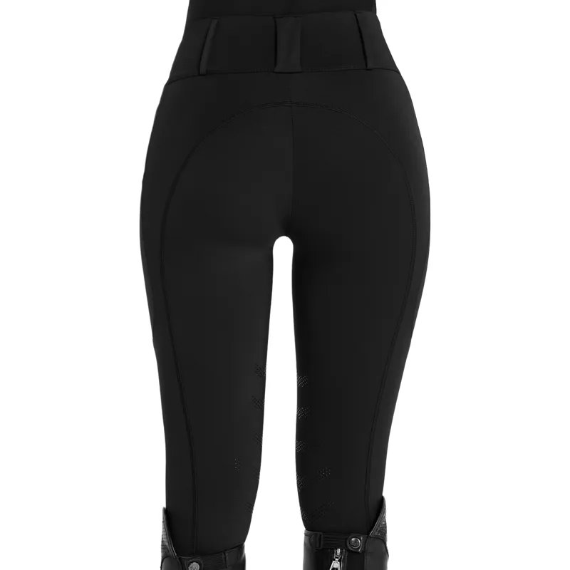 Aztec Diamond Sporting Goods Womens Knee Grip Riding Tights - Black Pre-Order-5