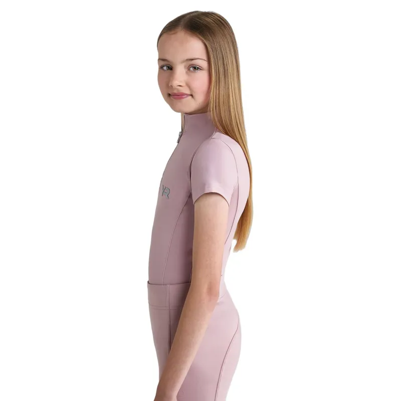 Aztec Diamond Young Rider Short Sleeve Youth Base Layer - Pink-2