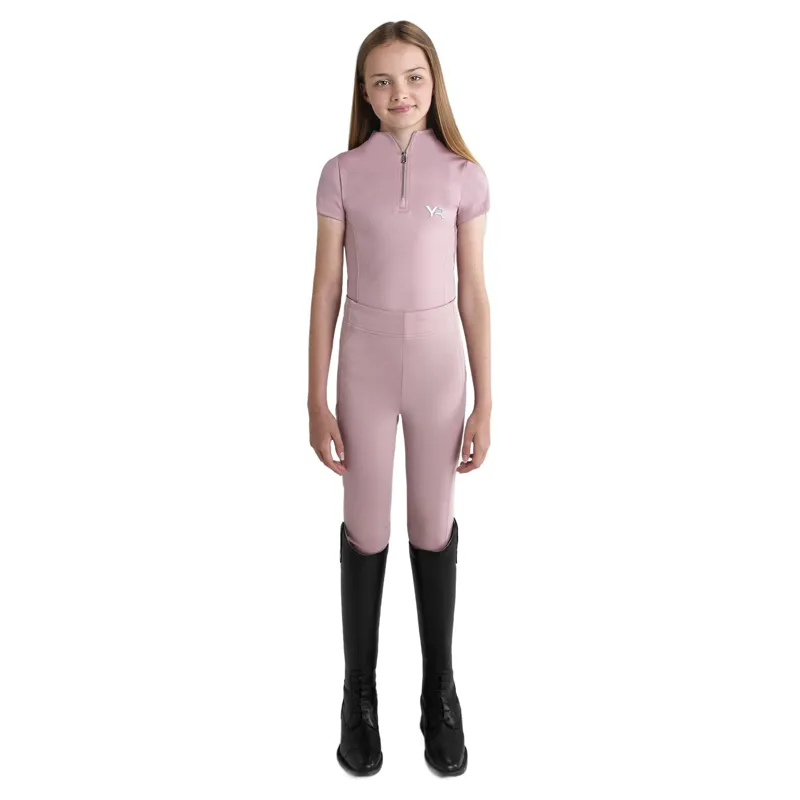 Aztec Diamond Young Rider Short Sleeve Youth Base Layer - Pink-3