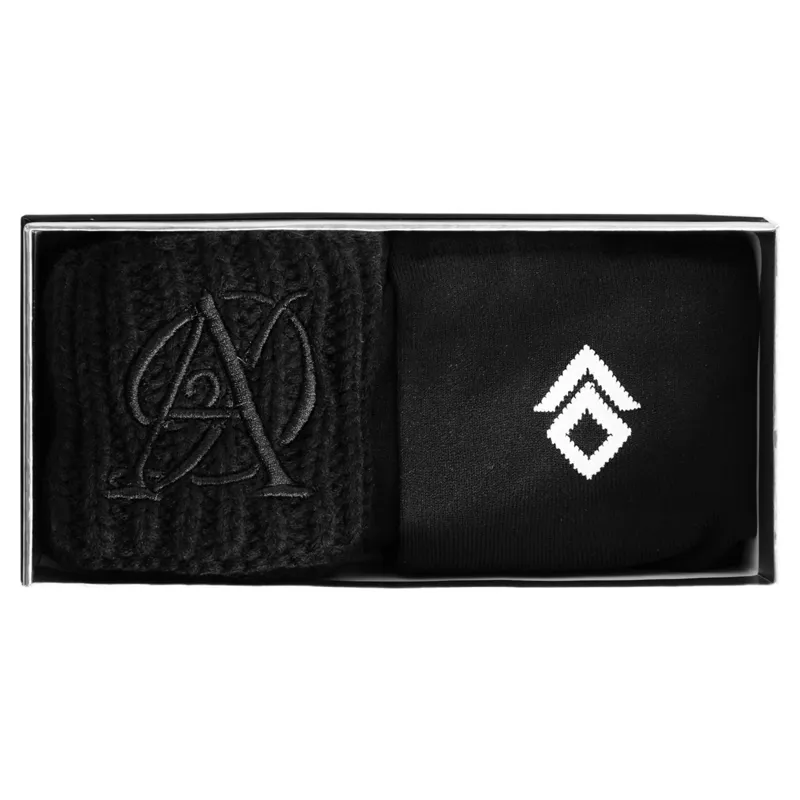 Aztec Diamond Sock and Headband Gift Box - Black-1