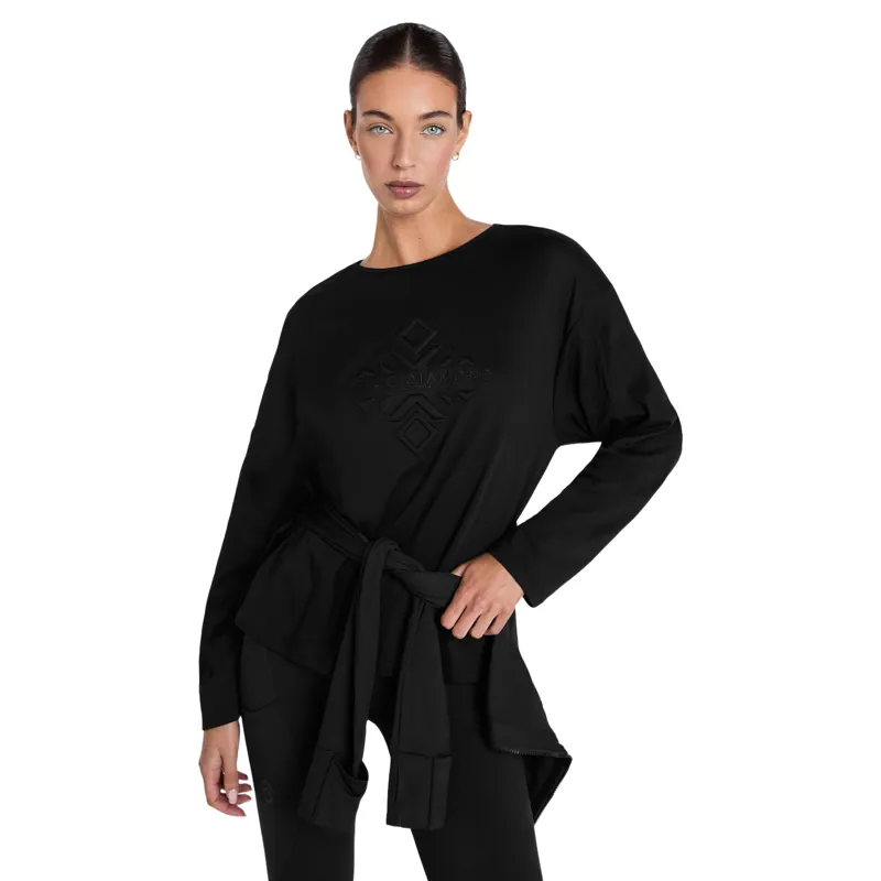 Aztec Diamond Loose Emboss Women's Tee - Black Pre-Order