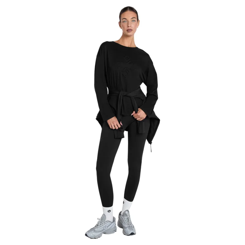 Aztec Diamond Loose Emboss Women's Tee - Black Pre-Order-6