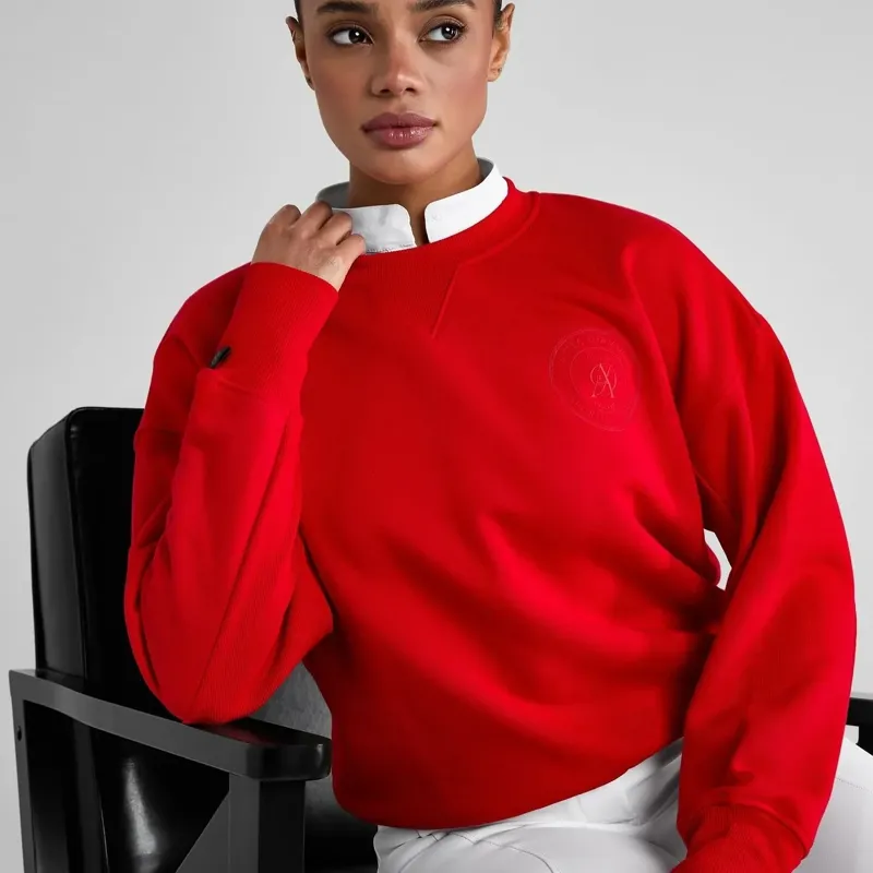 Aztec Diamond Sporting Goods Women's Crew Neck Sweater - Crimson-5