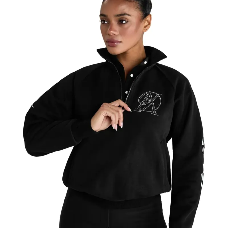 Aztec Diamond Sporting Goods Women's Half Zip Sweater - Black-5