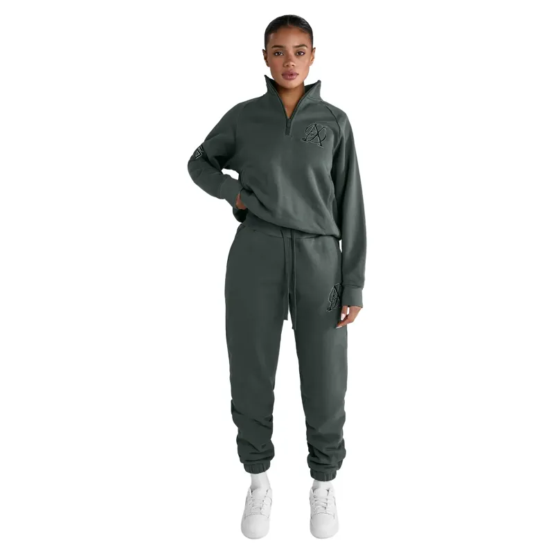 Aztec Diamond Sporting Goods Womens Half Zip Sweater - Fern-2