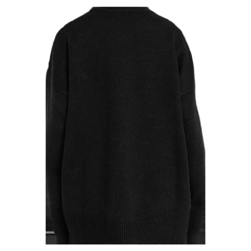 Aztec Diamond Women's Knit Crew Neck Sweater - Black Pre-Order-8