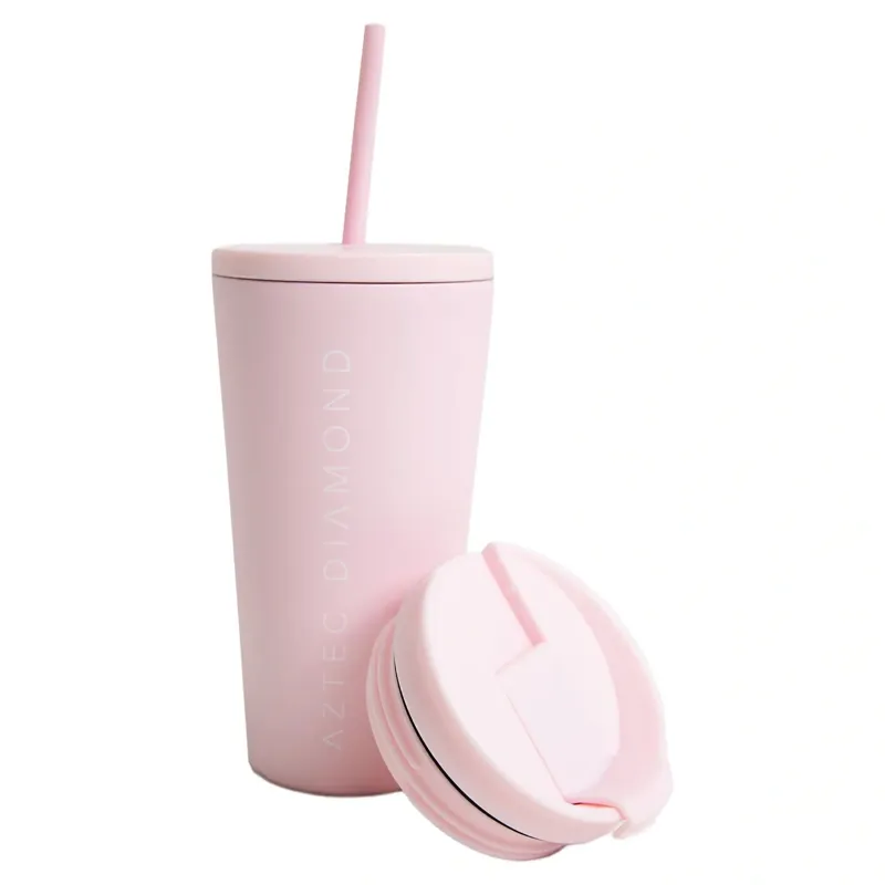 Aztec Diamond Travel Mug - Pink-1