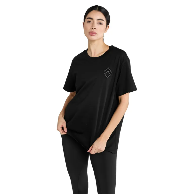 Aztec Diamond Womens Boxy Tee - Black