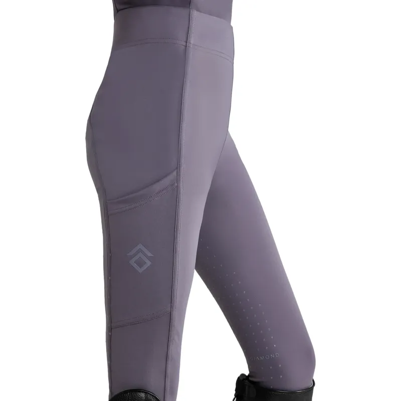 Aztec Diamond Young Rider Full Grip Junior Riding Leggings - Amethyst-1