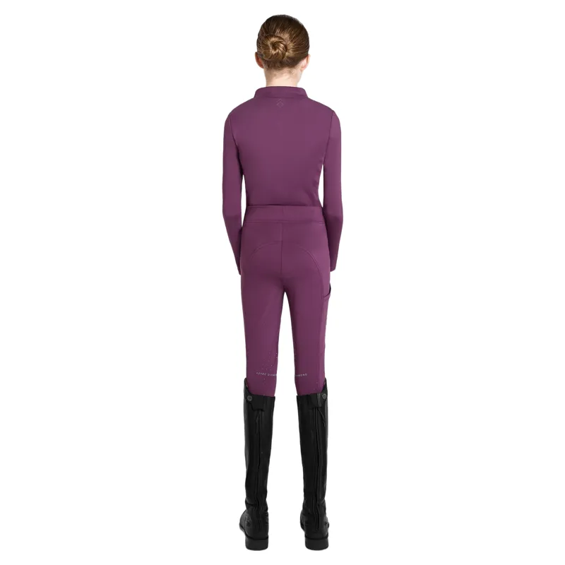 Aztec Diamond Young Rider Full Grip Riding Leggings - Plum Pre-Order-4