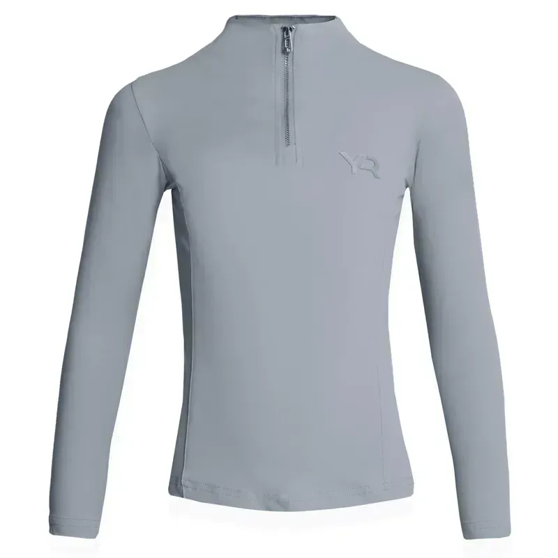 Aztec Diamond Young Rider Long Sleeve Junior Base Layer - Ash Blue-7