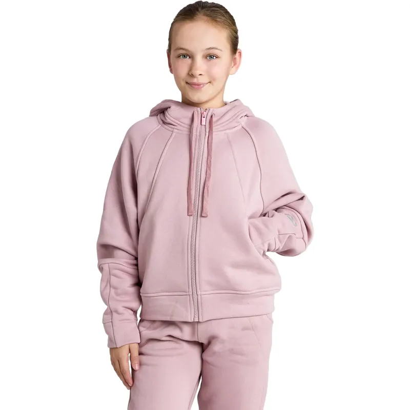 Aztec Diamond Young Rider Panel Full Zip Junior Hoodie - Pink