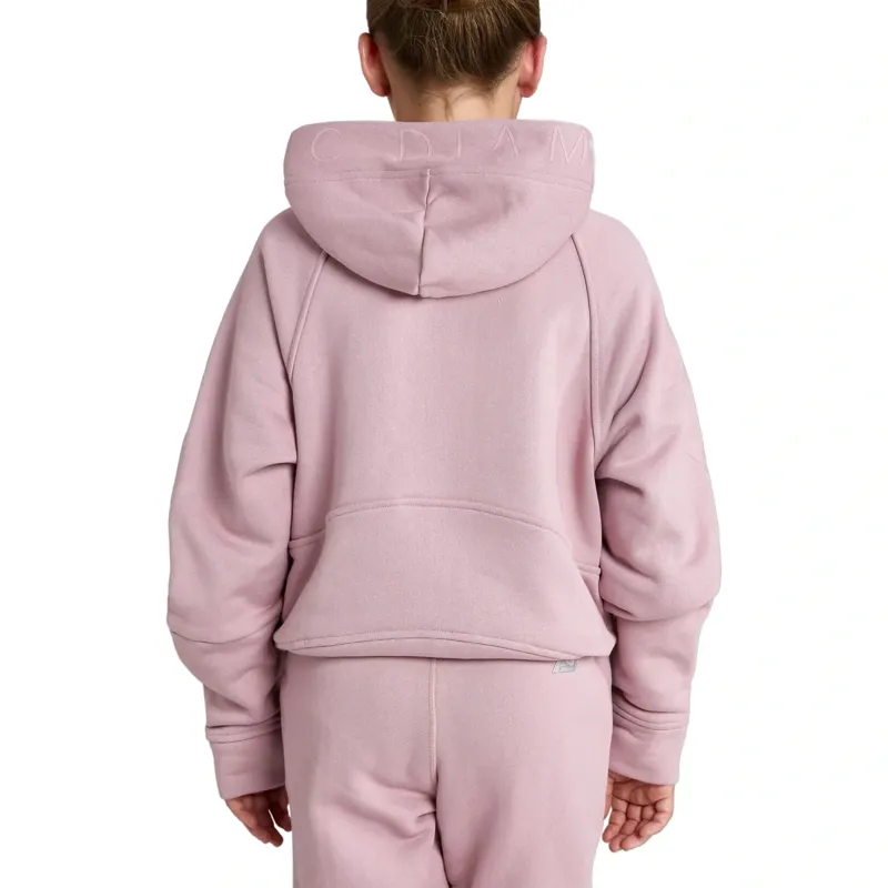 Aztec Diamond Young Rider Panel Full Zip Junior Hoodie - Pink-1
