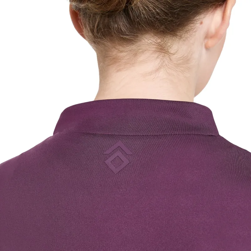 Aztec Diamond Young Rider Long Sleeve Junior Base Layer - Plum Pre-Order-3