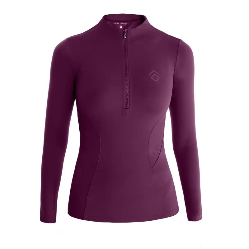 Aztec Diamond Core Long Sleeve Women's Base Layer - Plum Pre-Order-2