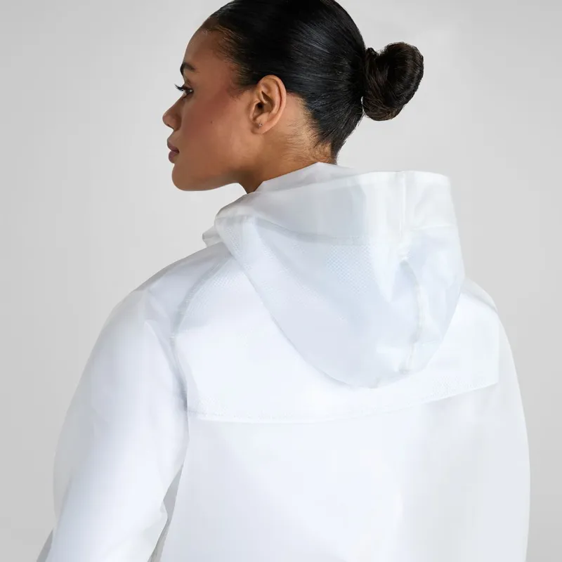 Aztec Diamond Mesh Women's Rain Jacket - White-1