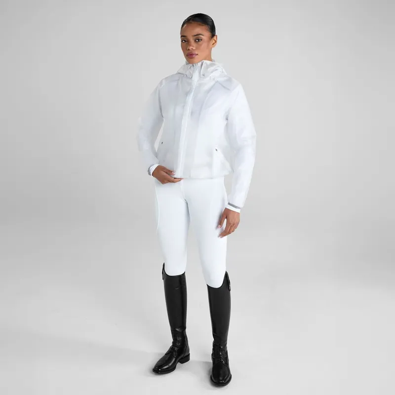 Aztec Diamond Mesh Women's Rain Jacket - White-4