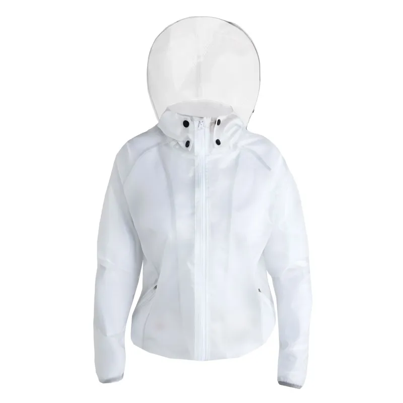 Aztec Diamond Mesh Women's Rain Jacket - White-5