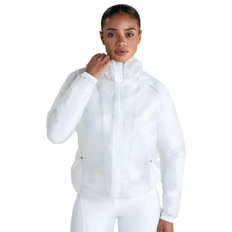 Aztec Diamond Mesh Women's Rain Jacket - White