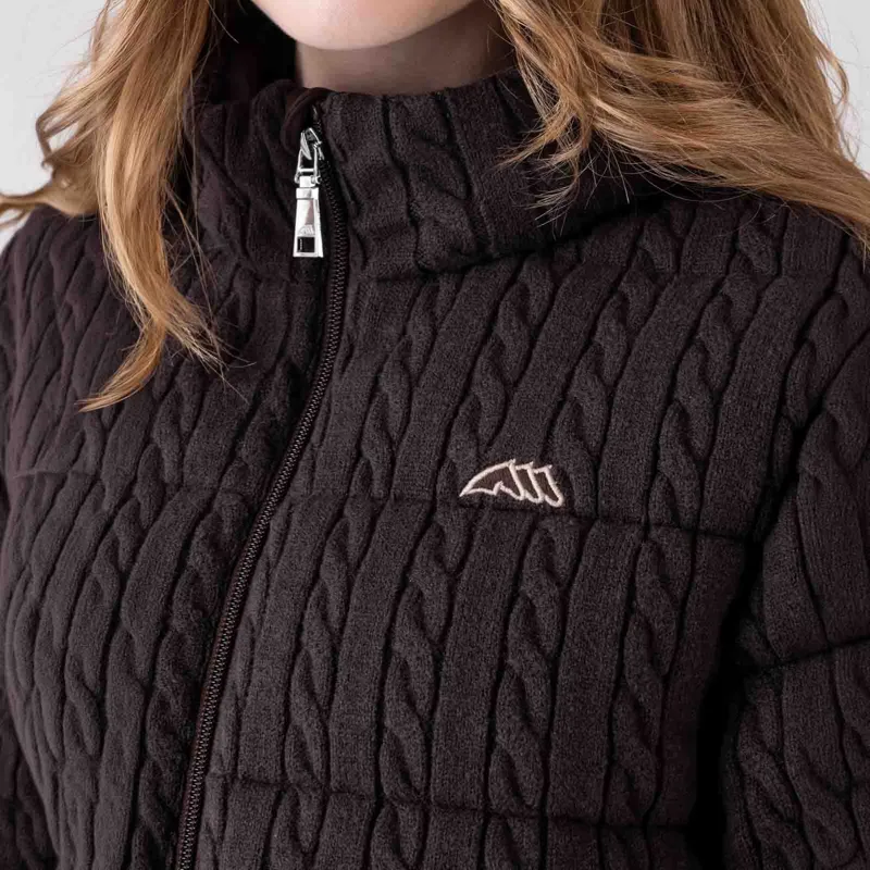 Equiline Eqclana Women's Quilted Wool Jacket - Coffee Bean-2
