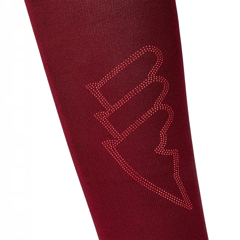 Equiline Eqglosy Women's Riding Socks - Alpine Plum-1