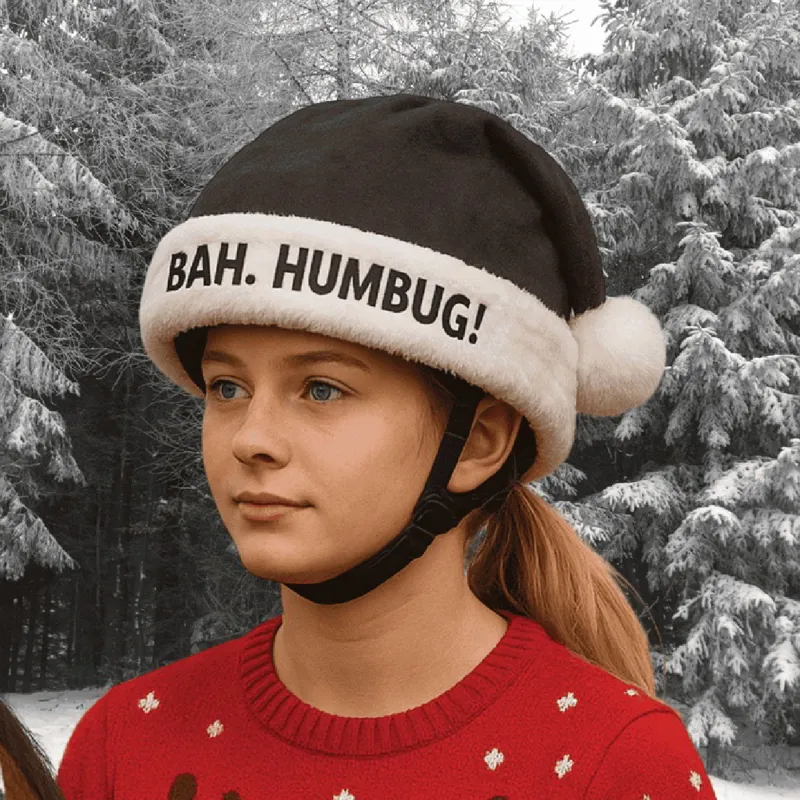 Equetech Christmas Helmet Cover - Bah Humbug-1